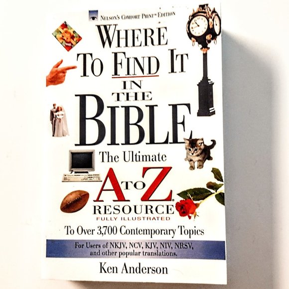Where to Find It In The BIBLE - Ultimate A to Z Resource ~ K Anderson, Excellent - Picture 1 of 10